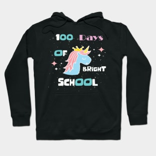 100 Days of Bright School Unicorn Shirt for Teacher or Child Hoodie
